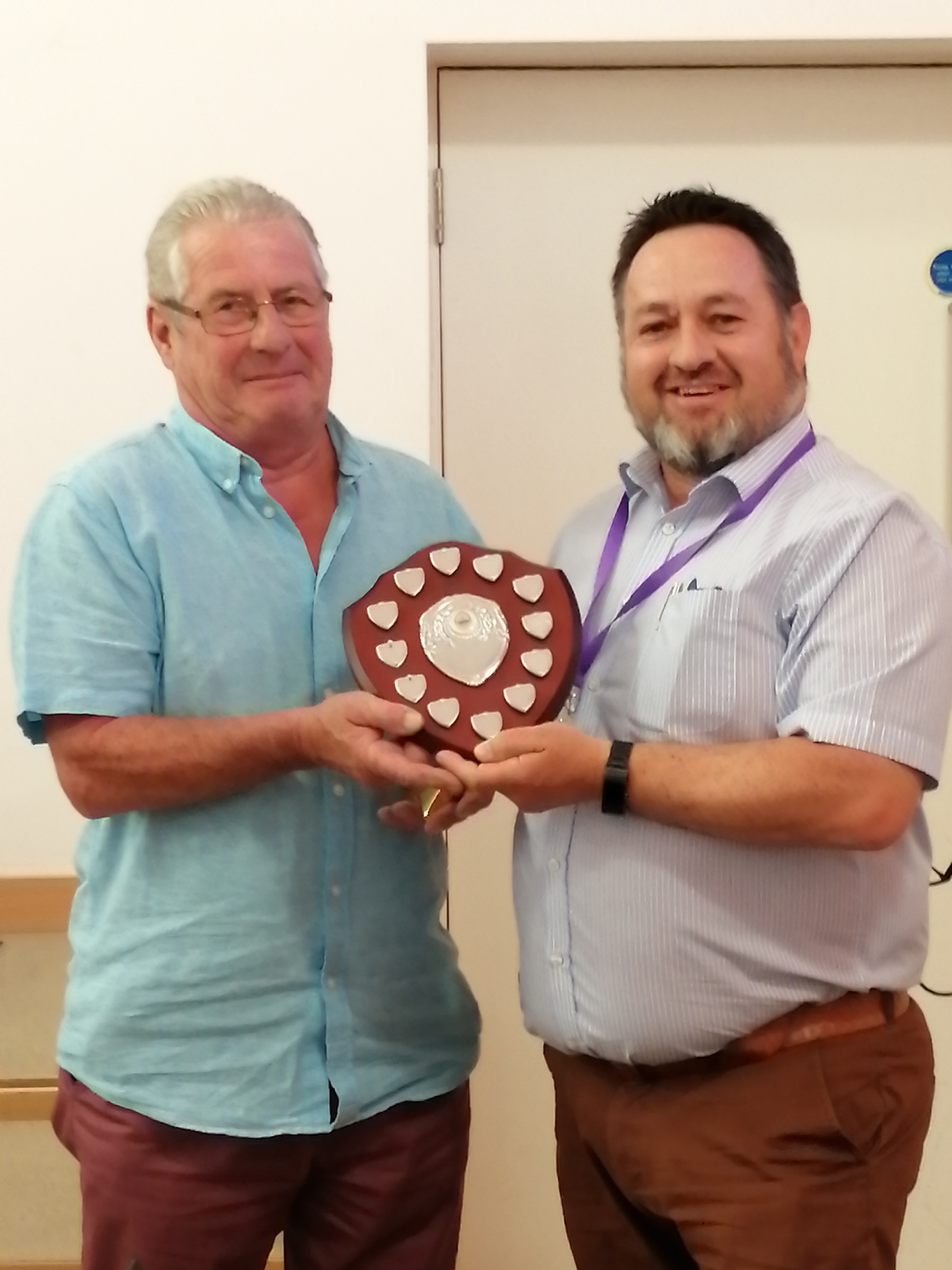 Volunteer of the year being awarded by Chairman